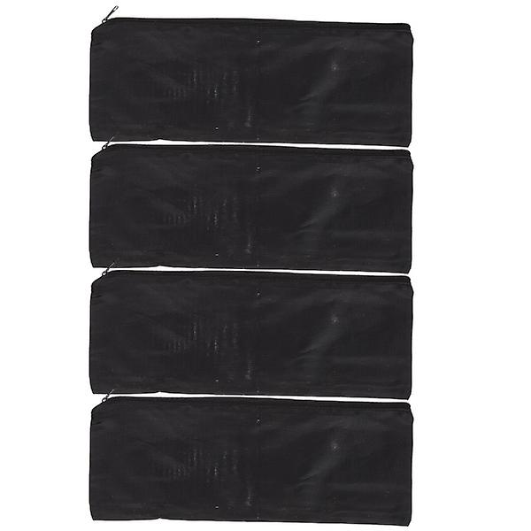 4 stk Glidelås Verktøypose Grillredskapsholder Veske Verktøypose Organizer Grillverktøy Bæreveske Grillverktøy Organizer Svart 34X13X0.1CM Black 34X13X0.1CM