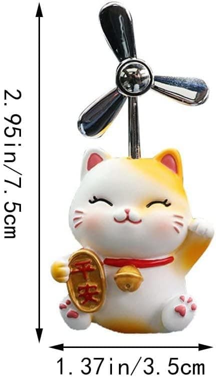 Auto Air Vent Clip Søt Lucky Cat Luftutløp Luftfrisker Parfyme Duft Aroma Diffuser Dekorasjon -