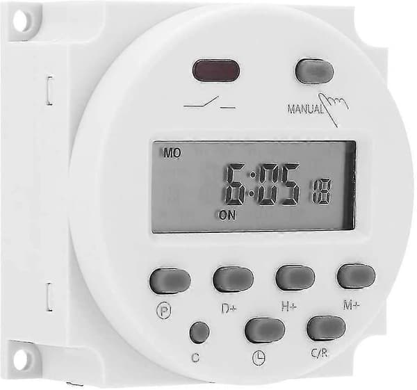 Timer Switch 12v 16a Digital Elektronisk LCD Tidrelä Switch Programmerbar LCD Digital Mikrodator Mini Kontroll Ström Timer Switch Cn101a