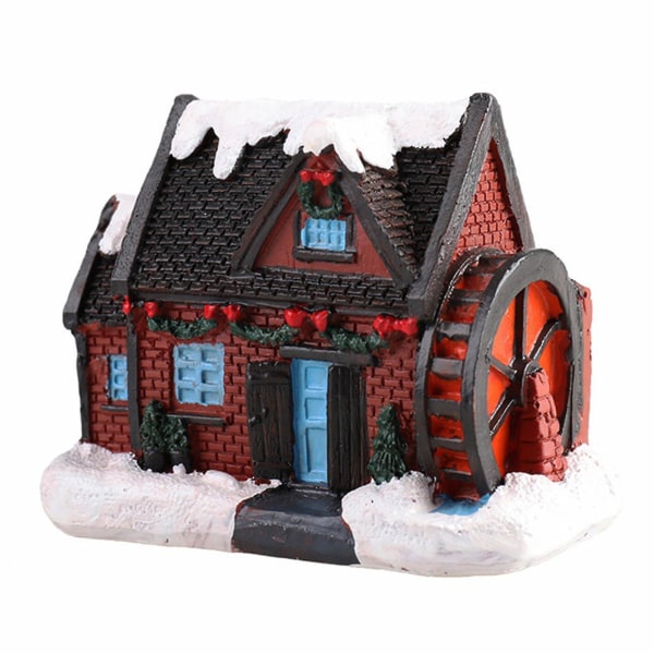 Kirkkaus Led Light Up Mini Village House Scene Christmas Decorresin Christmas House Xmas Ornament