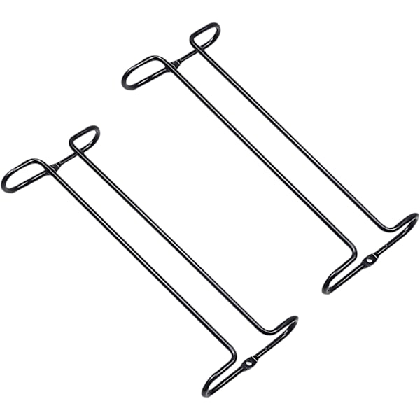 Vinglashållare för underskåp, 25 x 9 x 3 cm, 2-pack (svart)