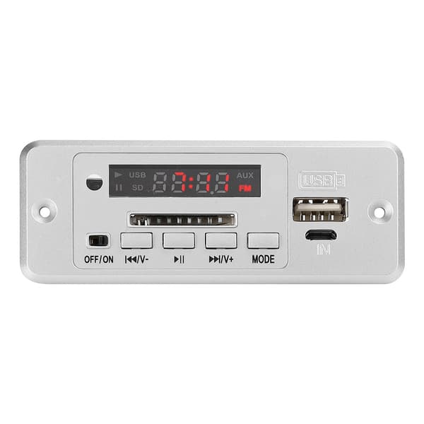 5V MP3 Audio Decoder Module USB FM Radio MP3 Decoder Board Music Player with Power Amplifier Silver