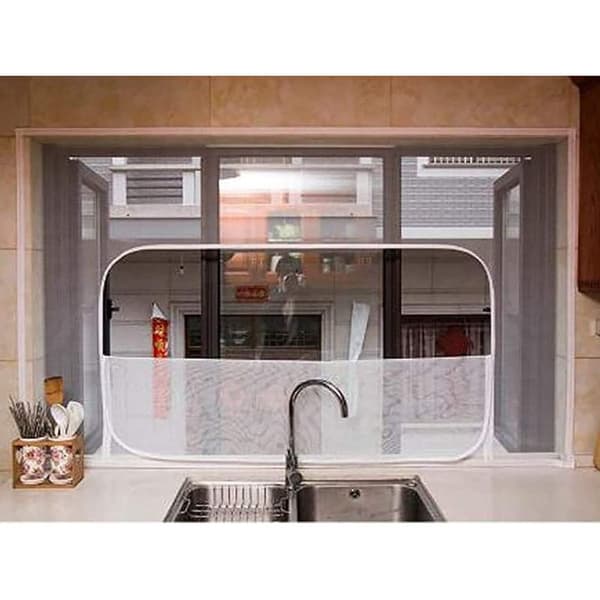 Custom-made Cat Safety Net for Windows, Mesh Window Guard for Cats, Insect Screen with Self-adhesive, Zipper