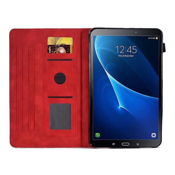For Samsung Tab A 10.1 T580/T585 (2016) Preget Flatbed Rød Samsung Galaxy Tab A 10.1 (201
