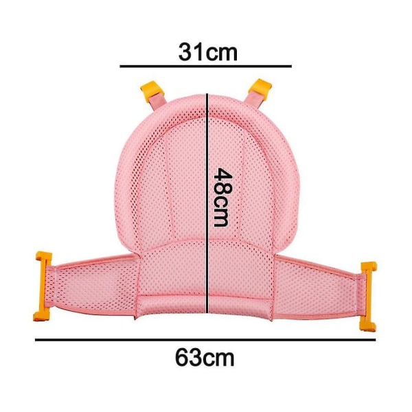 Babybadstol Spädbarnsbadstolsstödmatta, Justerbar Bekväm Halksäker Baby Duschnät Badkar Sitta Upp Nät För Nyfödda