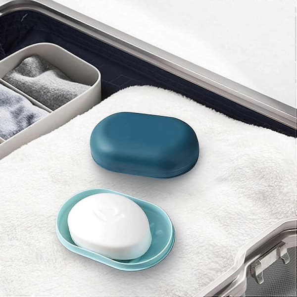 Soap Dish with Lid, Travel Soap Dish, Soap Dish for Travel, Leak-Proof Soap Box, Container - 2 Pcs