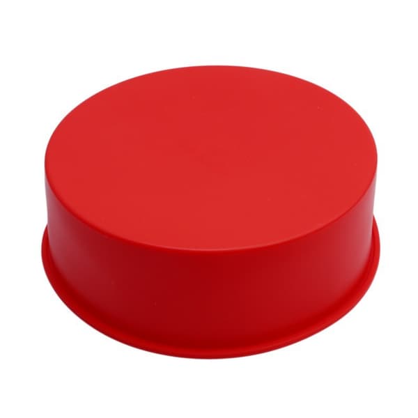 Rød rund silikonform for kake, 6 tommer diameter, 2 stk røde lagkaker