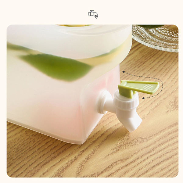 3,5 l Stor Kapacitet Plastik Drikkedispenser, Drikkedispenser Med Hane Is Limonade Juice Beholder