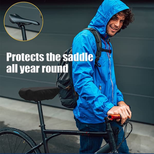 2-pack Waterproof Saddle Cover with Drawstring / Rain Cover for Bicycle Saddle Blue Blue 47 Blue 47