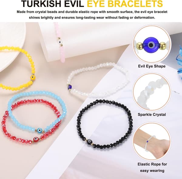 Tyrkiske Evil Eye Armbånd Hvid Sort White/Black