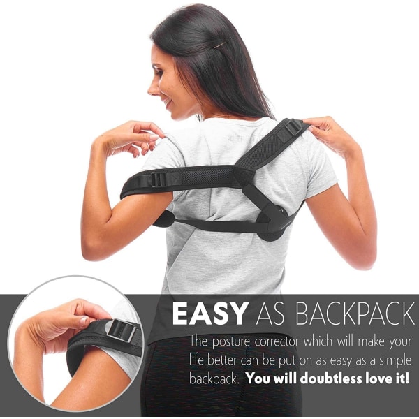 2 stykker-Posture Corrector for kvinner og menn - Justerbar skulderstillingsskinne - Clavicle Brace for holdningskorrigering og justering - Invis