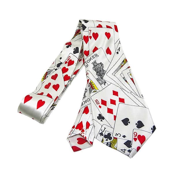 Herr Svart Slips Las Vegas Casino Slips Poker Tärningar Slipsar Affärsslips Kollega Arbets Slipsar