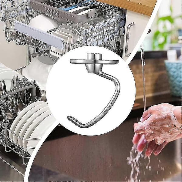 Dejkrog i rustfrit stål til 4,5-5 Quart Tilt Head Stand Mixer, reservedele Brea