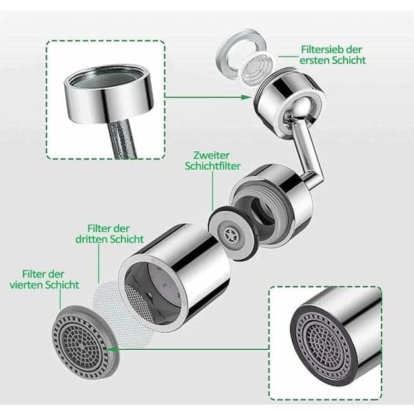 720 Degree Rotatable Faucet Aerator Kitchen Aerator Faucet 2 Positions Adjustable