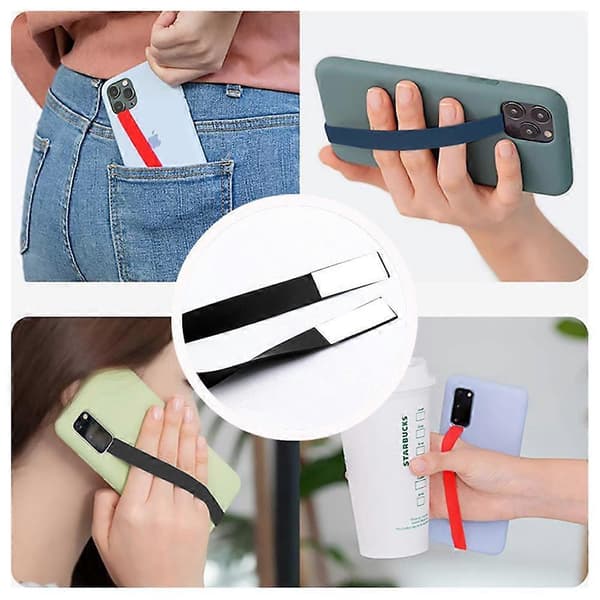 Mobiltelefonveske Ring Silikon Stropp Telefonholder Stropp Grep Løkke Armbånd