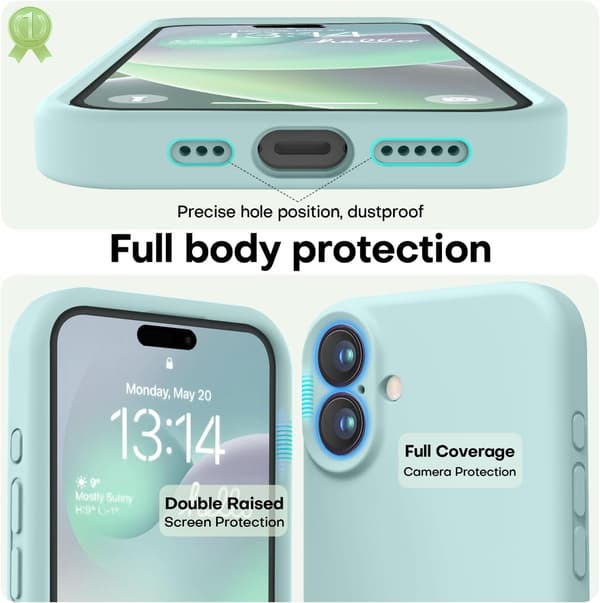 Premium silikonecover til iPhone 16 6,1\" – let, holdbart og elegant i farven