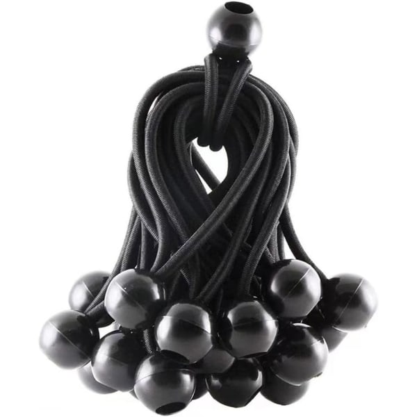Ball Bungee Cords 4 Inch Bungee Cords with Balls, 25PCS Canopy Tarp Tie Down Line Fast bindningsboll (4 tum)