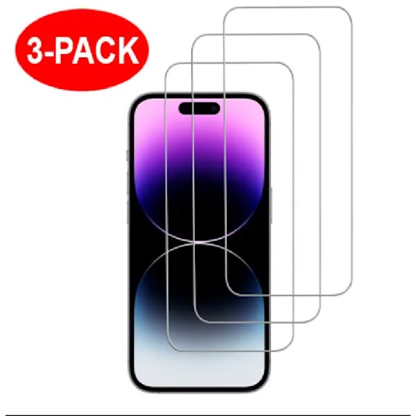 IPhone 15 Pro Tempered Glass Screen Protector 3-pack
