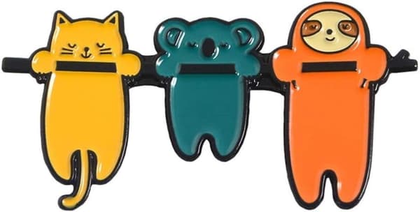 4 søde emaljestifter sæt alpaca dovendyr badges brochenåle til tøj tasker jakker tilbehør DIY håndværk