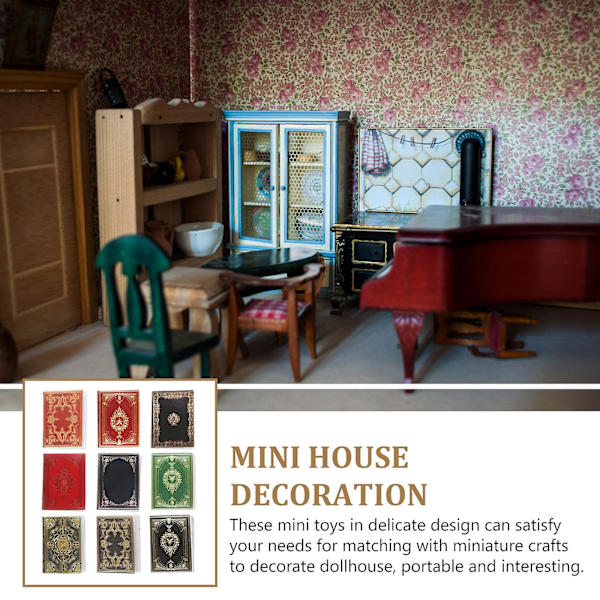 27 stk. Dukkehust Mini Bøger Tiny House Bog Legetøj Simulerede Miniature Bøger Til Børn 2,2X1,6CM 2.2X1.6CM