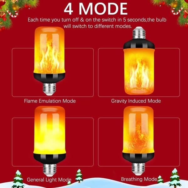 LED Flame Lamp - GIGICIAL - E27 - 4 Modes - 5W - 360°