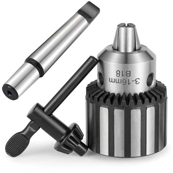 Heavy Duty 5/8 \" Drill Chuck with K32 Chuck Key and MT2 Shank | #2 Morse Taper Arbor
