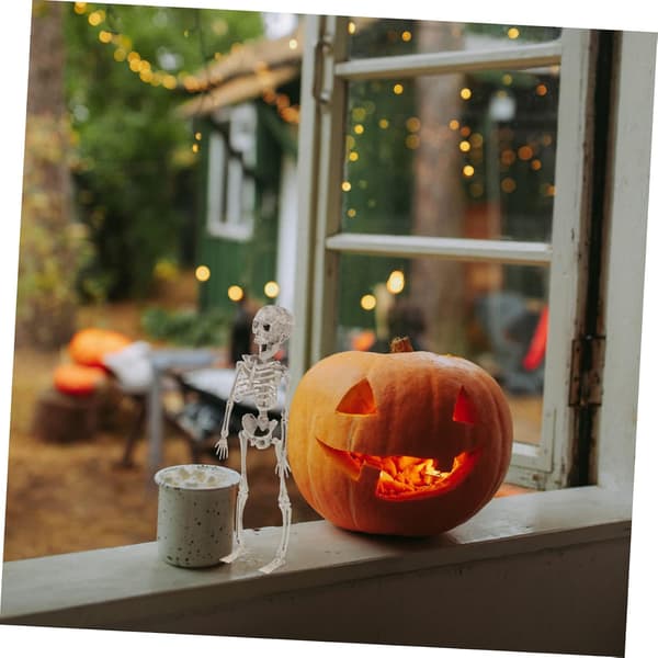 1 st Creative Human Skeleton Prop för Halloween-dekoration Realistisk scenprydnad
