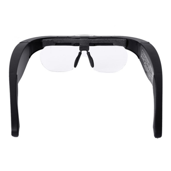 Genopladelige forstørrelsesbriller, hovedforstørrelsesglas med 2 LED-lys og aftagelige linser 1,5X, 2,5X, 3,5X,5X, Best Eyeglasses Magnifi