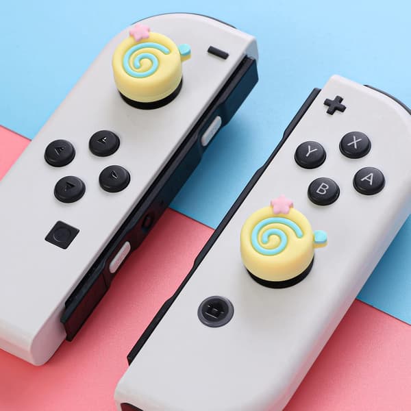 Switch Tumgrepp, Söta Tumgrepp för Nintendo Switch, Mjukt Silikon Joystickskydd Kompatibelt med Nintendo Switch/Switch OLED/Switch lite - (