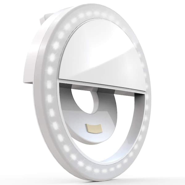 Selfie Ring Light Genopladelig Bærbar Clip-on Selfie Fill Light Med 36 Led Fo