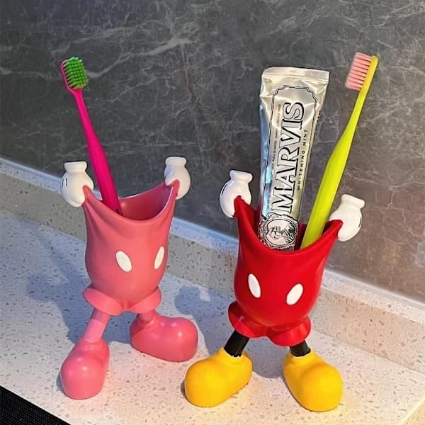 Mickey Mouse Penholder, Mickey Mouse Penholder, Makeup Brush Organizer, Student Penholder, Desk Decoration, Red
