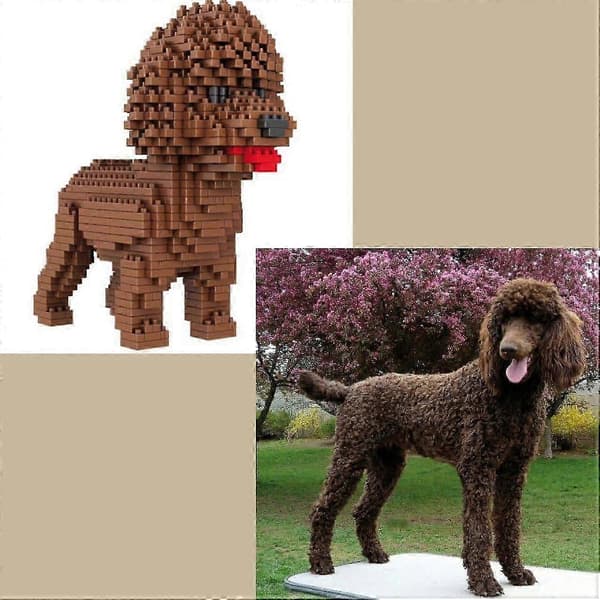 950 dele. Puddel eller puddelhund. Figur til at samle med nanoblock