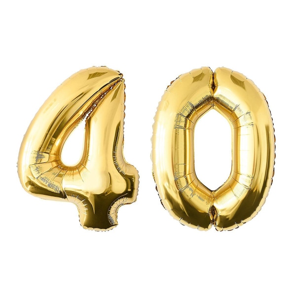 40 tums prickiga ballonger aluminiumfolieballonger 40 ballongnummer 40:e ballonger Guld 40:e folie B 40