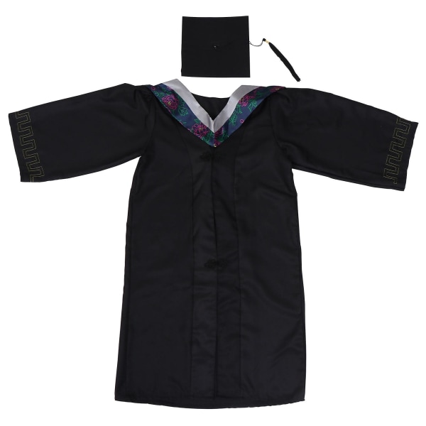 Science Graduation Dress Photograph College Graduation Dress Set (størrelse M) Black102X43CM Black 102X43CM