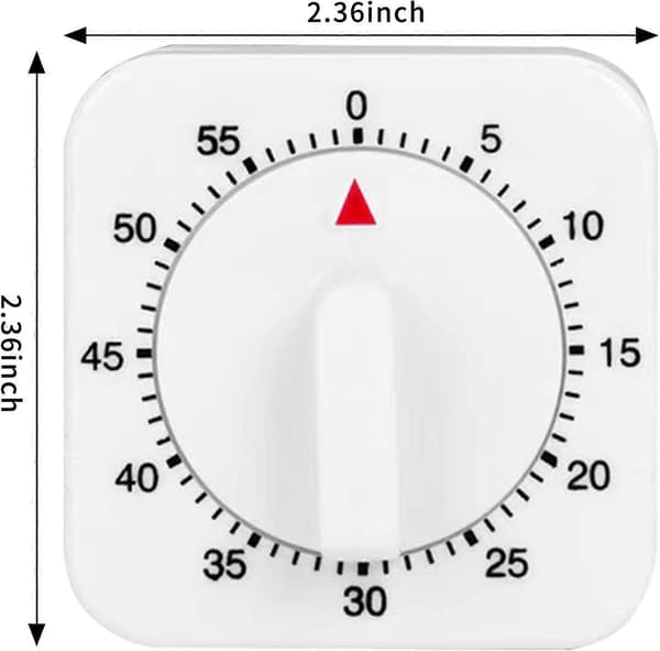 Kitchen Timer, Egg Timer for Boiling Eggs, Cooking Timers, Accurate 0-60 Minute Timing, Easy to Use, Elegant White Design, Portable Cooking