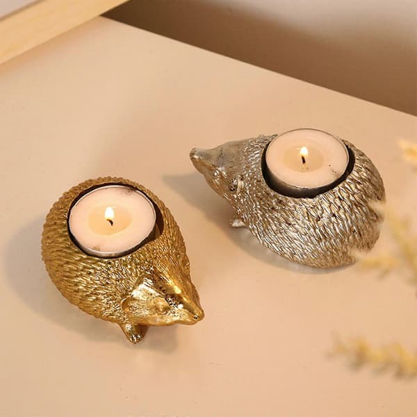 Resin Candle Holder Animal Statue Candlestick Decor Ornament