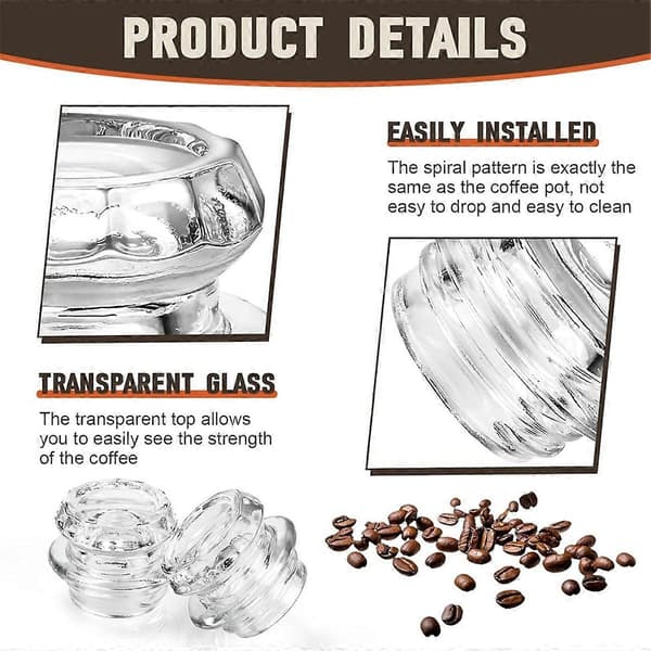 Coffee Percolator Glass Lid Replacement - Glass Percolator Lid for Coleman, Gsi, Texsport, Mereza Percola