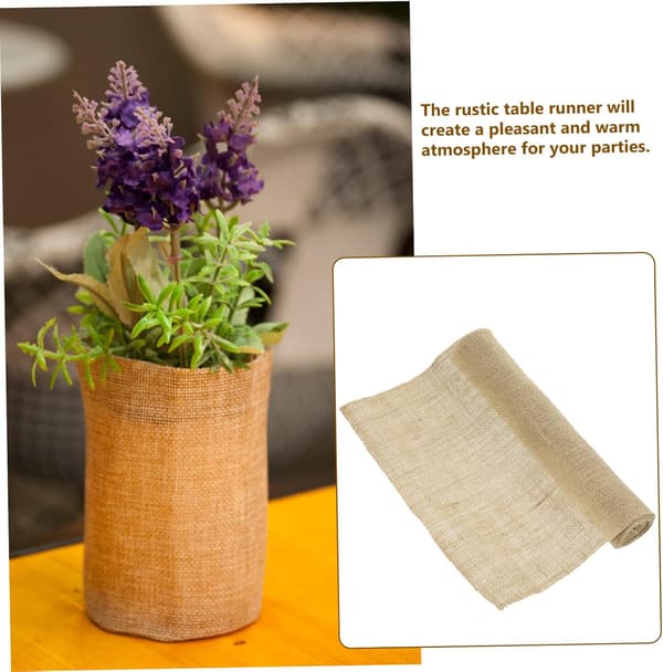 Burlap Table Runner, Rustic Decor for Wedding Party, Made of Natural Jute Fabric