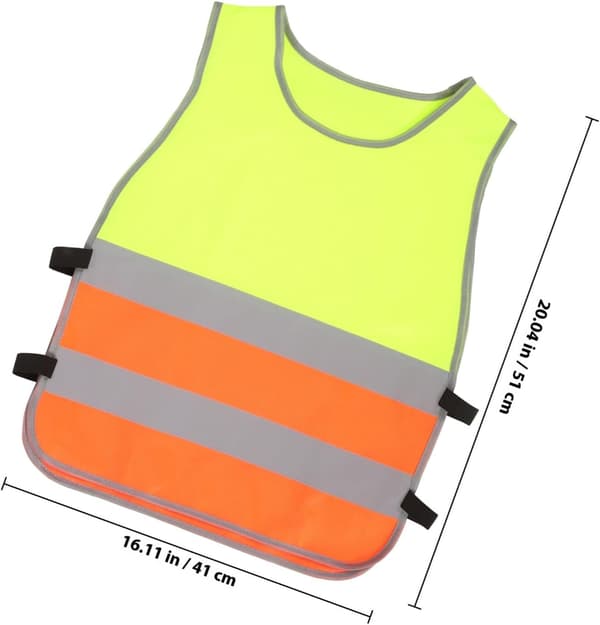 Reflekterende sikkerhetsvest i polyester med høy synlighet for gutter og jenter, pustende utendørsvest