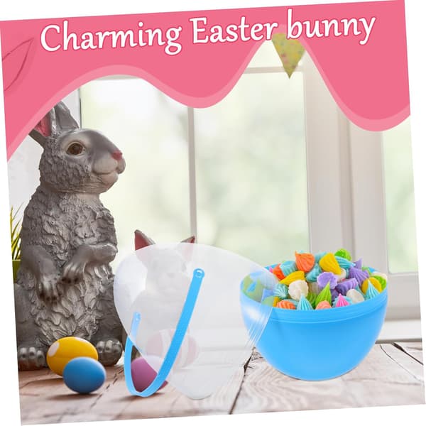 Refillable Easter Handle Refillable Box for Easter Hunt and Party Supplies Design for Boys and Girls Fun and Surprises