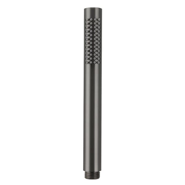 High-Pressure Brass Handheld Shower Head, Water-Saving Shower Head with Easy-Clean Rubber Nozzles, Single-Function Black Shower Head