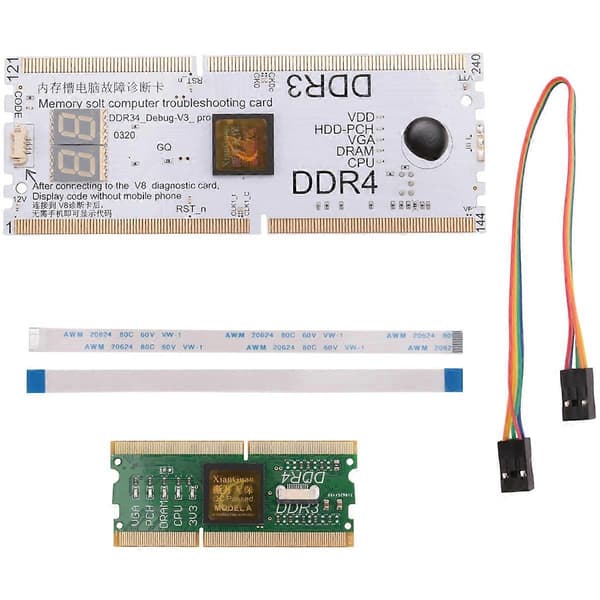 Laptop/Desktop Bundkort Hukommelsesplads DDR3/DDR4 Diagnostisk Analysator Testkort Notebook til DDR3/4 R