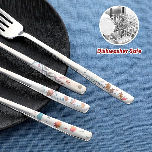 4 stk 8\" koreanske gafler 18/10 sølvgaffel for