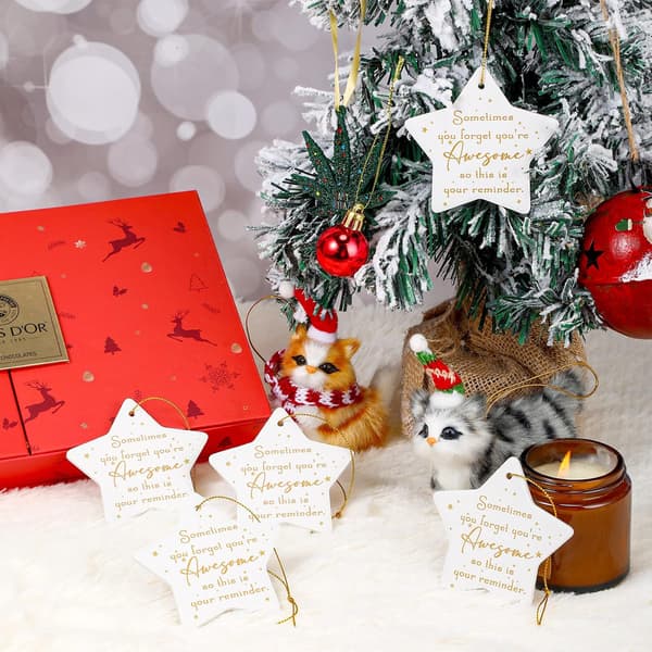 10 stk. jule takkeornamenter til ornament