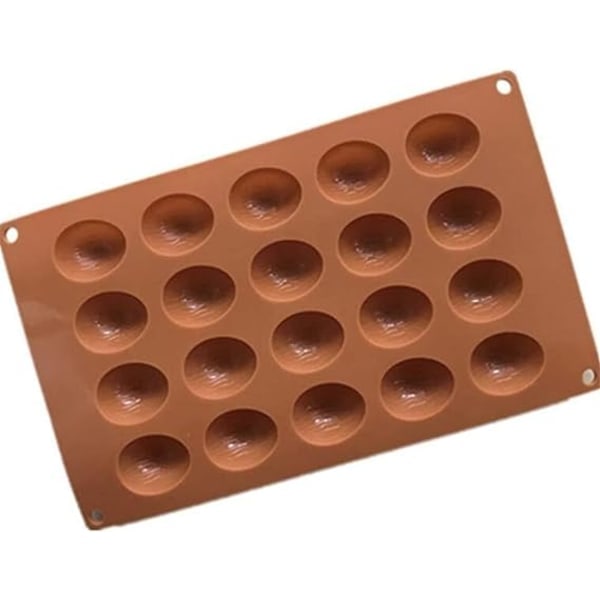 20 Valnøddeformede Geléfondantforme Bagemåtte Non-stick Genanvendelig Form Husholdning - DIY
