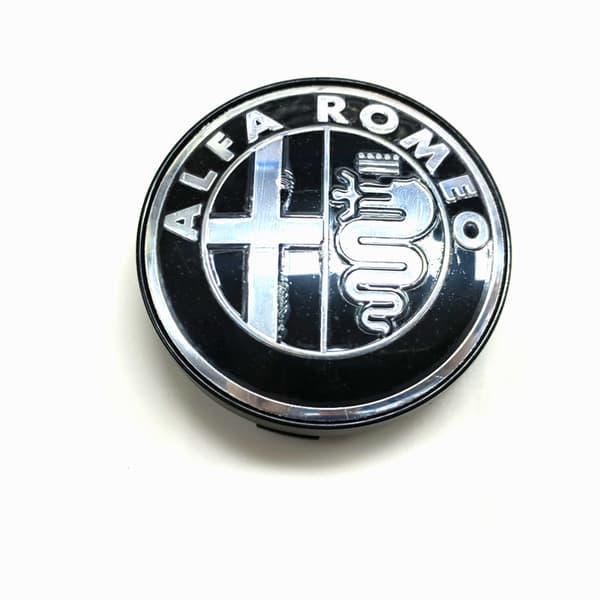 4-pakning Alfa - 60MM Navkapsler Alfa Romeo Sølv