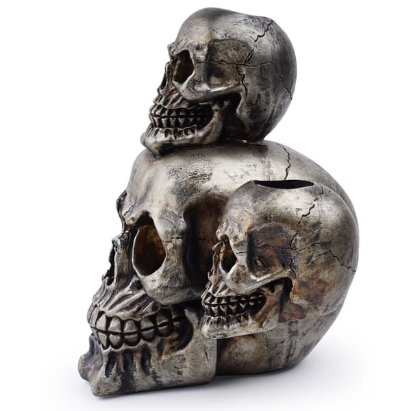 1 pc Resin Skull Head Ornament Model Creative Decorative Halloween
