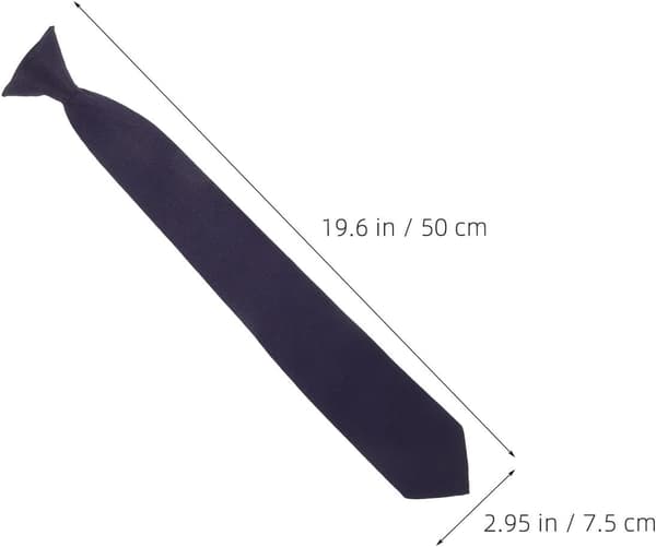 2 stk. formel clip-on slips til mænd, sort slips med polyester- og metalmateriale med rynkebestandighed, kontor, semiformal