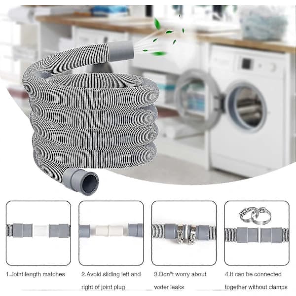 HA~5m Spiral Drain Hose, Washing Machine Drain Hose, Drain Hose