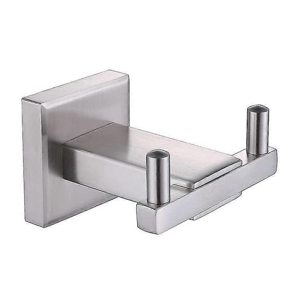 304 Rustfri Stålkrog, Dobbeltendet Tøjkrog til Badeværelse, Firkantet Tøjkrog